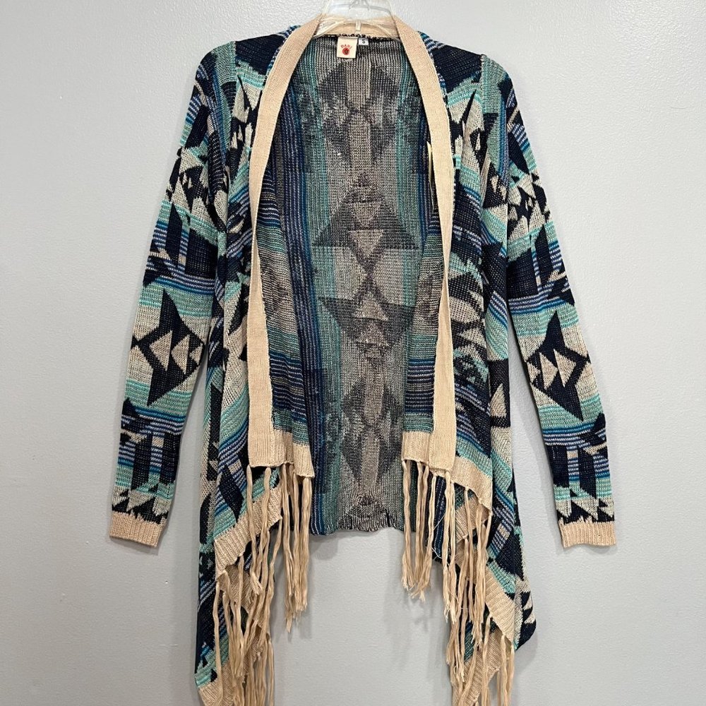 Dary women tribal/tassel cardigan size S.